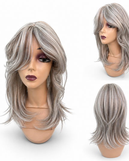 Salon Exclusive Fiber Topper Stijl 50cm White Grey