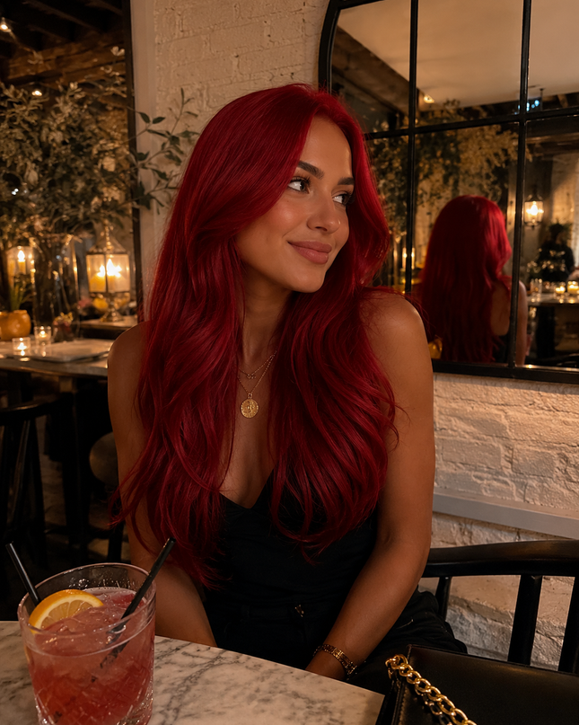 Goldhair Exclusive Human Hair Bundel  Red 60cm