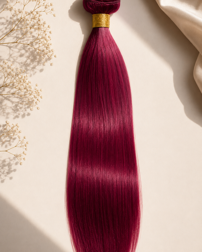 Goldhair Exclusive Human Hair Bundel  Light Burgundy 60cm