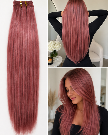 Goldhair Exclusive Human Hair Bundel  Light Burgundy 50cm 33