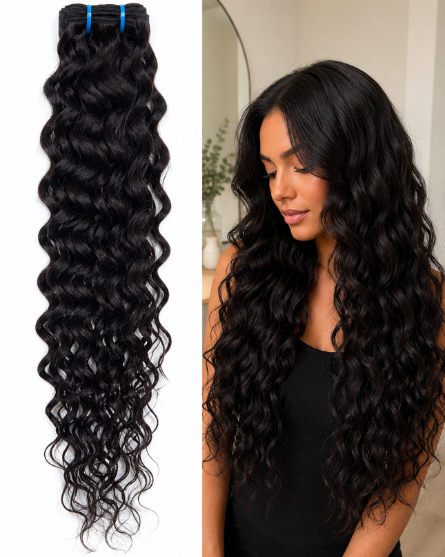 Goldhair Exclusive Human Hair Bundel Weave 50cm dw 1b