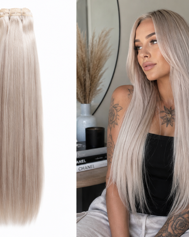 Goldhair Exclusive Human Hair Bundel  Light Grey 40cm