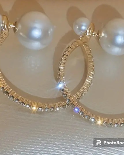 Carina Earrings Silver Plated Pearl