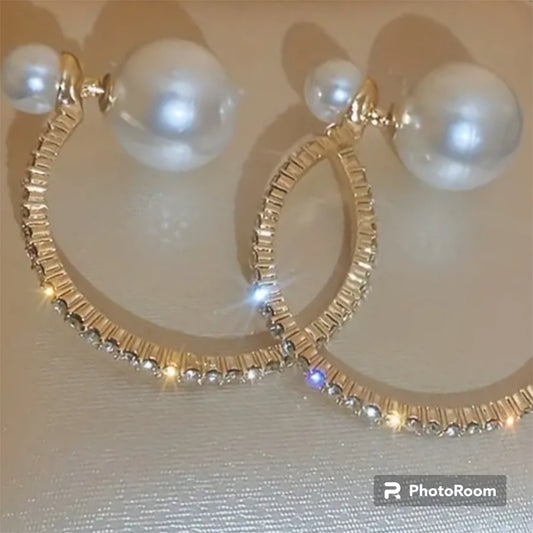 Carina Earrings Silver Plated Pearl