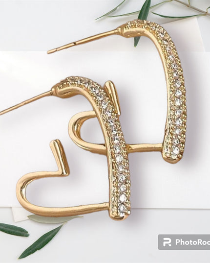 Haley Earrings Gold Plated Heart