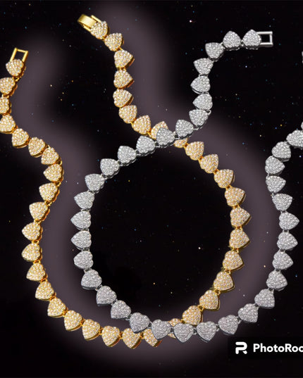 Dahlia Chain Stainless Steel Strass Gold/Silver