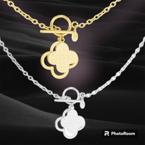 Janet Chain Stainless Steel Clover