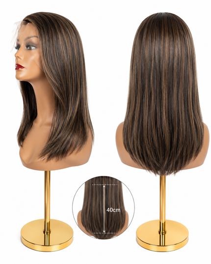 Goldhair Exclusive Human Hair Wig 1B/4.7 40cm