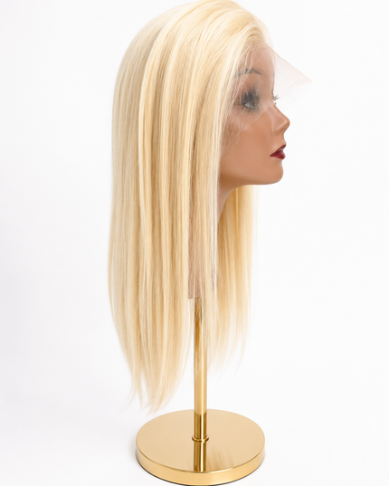 Goldhair Exclusive Human Hair Wig Platinum 40cm