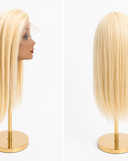 Goldhair Exclusive Human Hair Wig Platinum 40cm