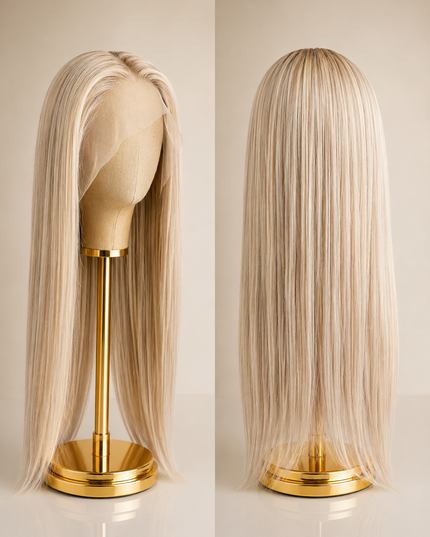Goldhair Exclusive Human Hair Wig 60Ash/613Ash/Platinum 50cm