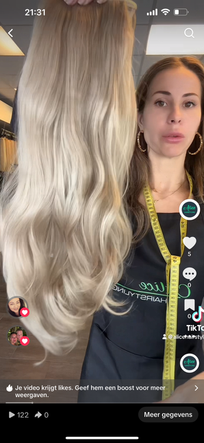 Salon exclusive fiber u-part champagne blonde