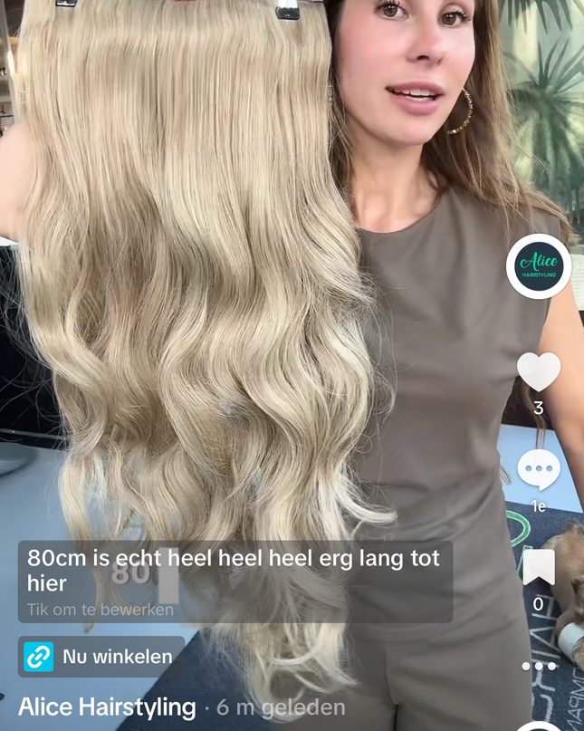 Clip-in extensions one piece 80cm 575