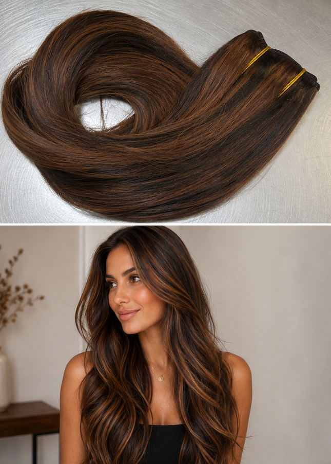 Goldhair Exclusive Clip-in extensions one piece 2-6