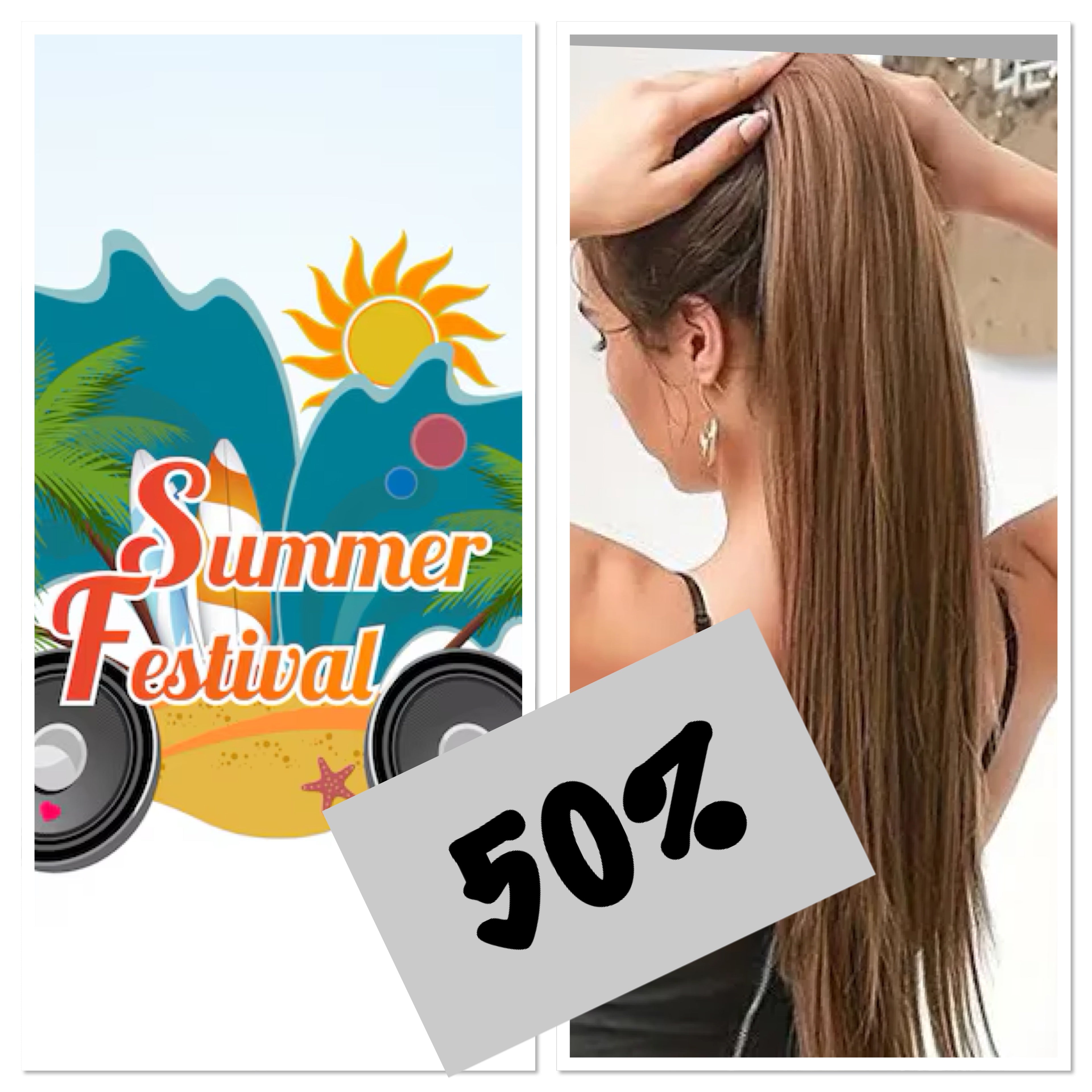 Summer Festival  Ponytail 100% Human Hair