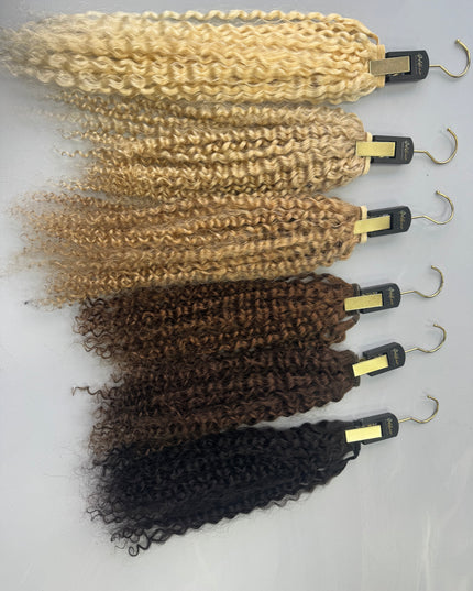 Ponytail extensions 100% human hair curl