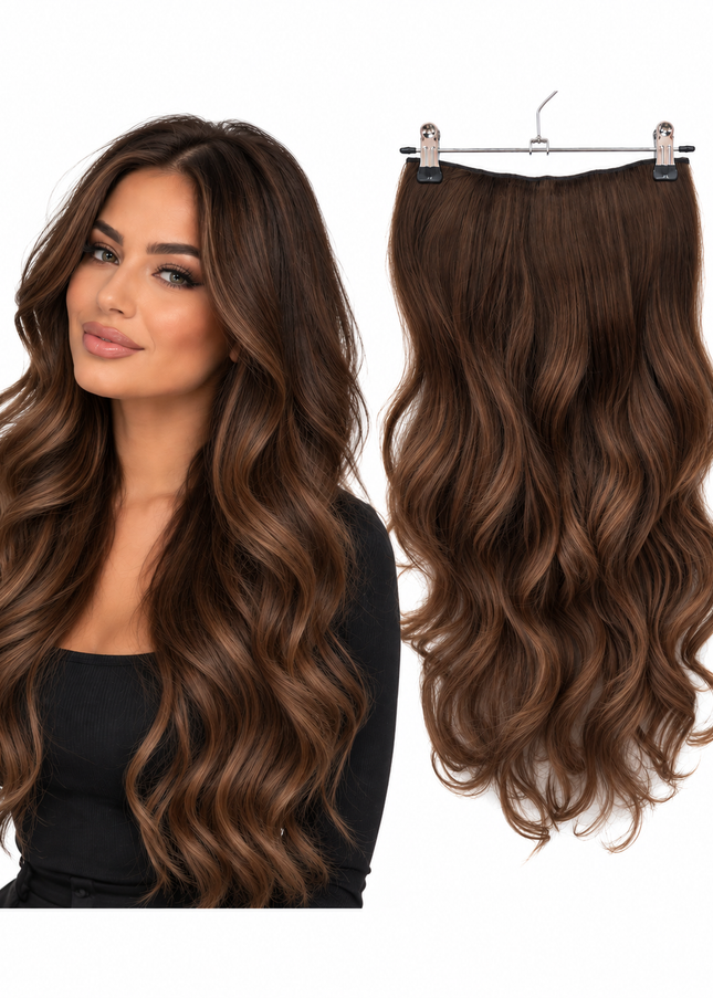 Salon Exclusive Fiber Extensions One Piece Chocolade Bruin