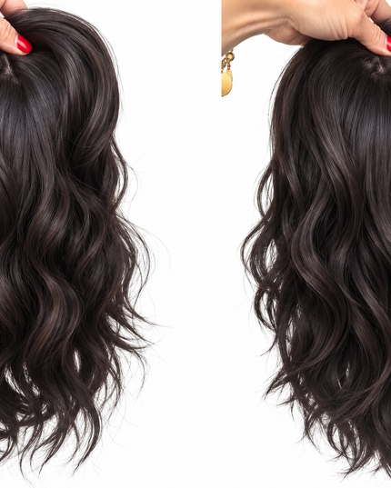 Salon Exclusive Fiber Topper 35cm Dark Brunette